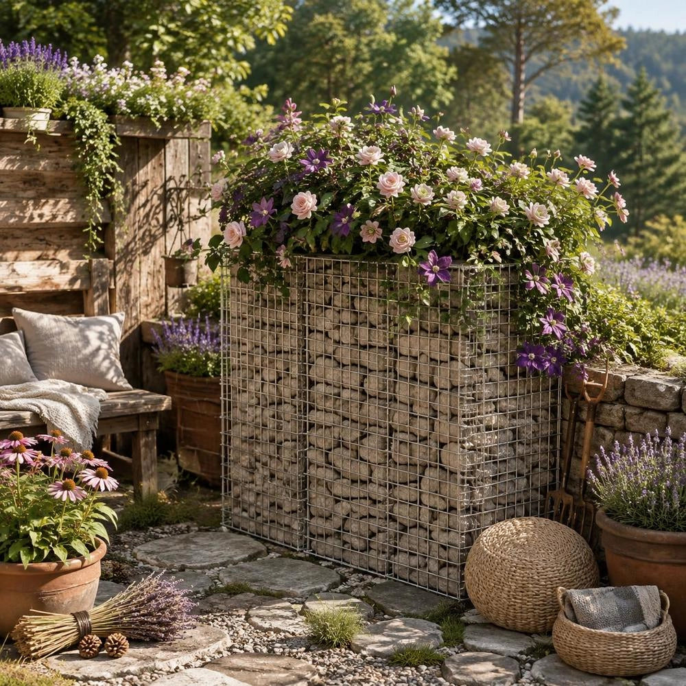 Gabion Raised Bed Galvanized Steel 90x50x100 Cm