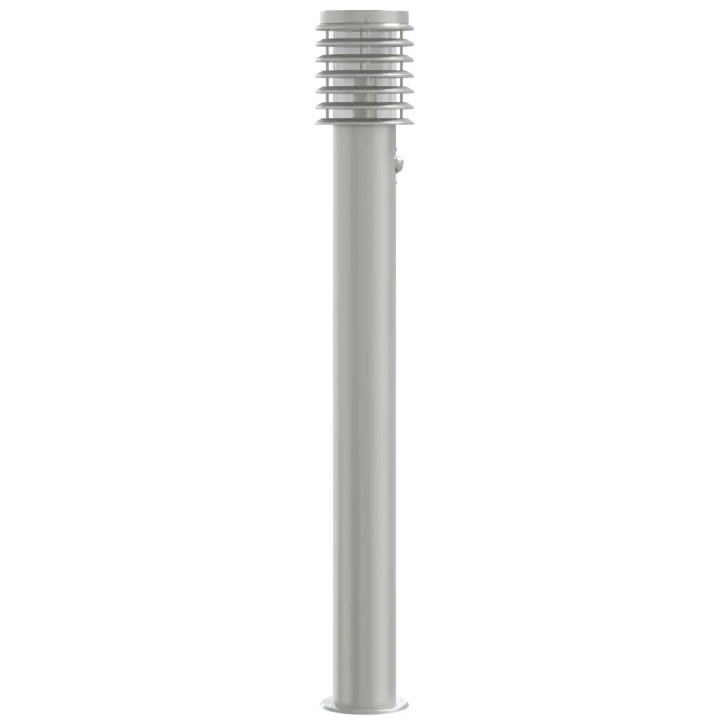 Lampada da Terra per Esterni Sensore Argento 110 cm in Acciaio CFW1256569