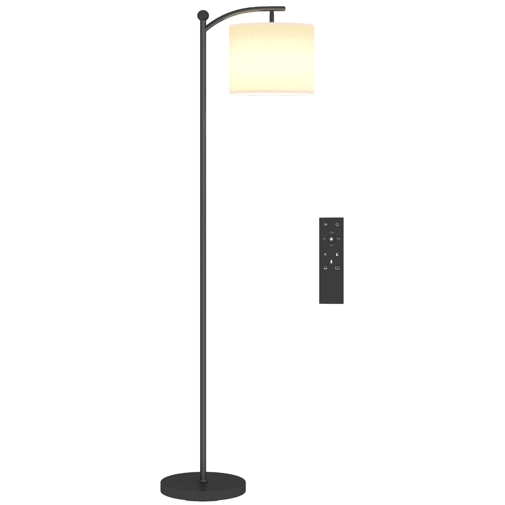 Lampada da Terra LED Dimmerabile con Telecomando, 11 Temperature e 11 Luminosit¨¤, Timer 60 Minuti, Nero