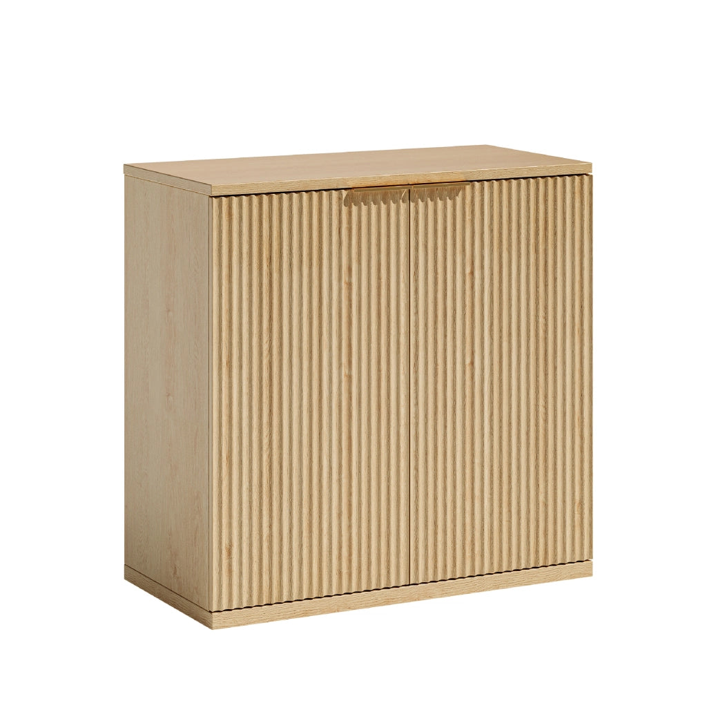 Credenza a 2 ante 80x40x80 cm in MDF rovere HOMVRA