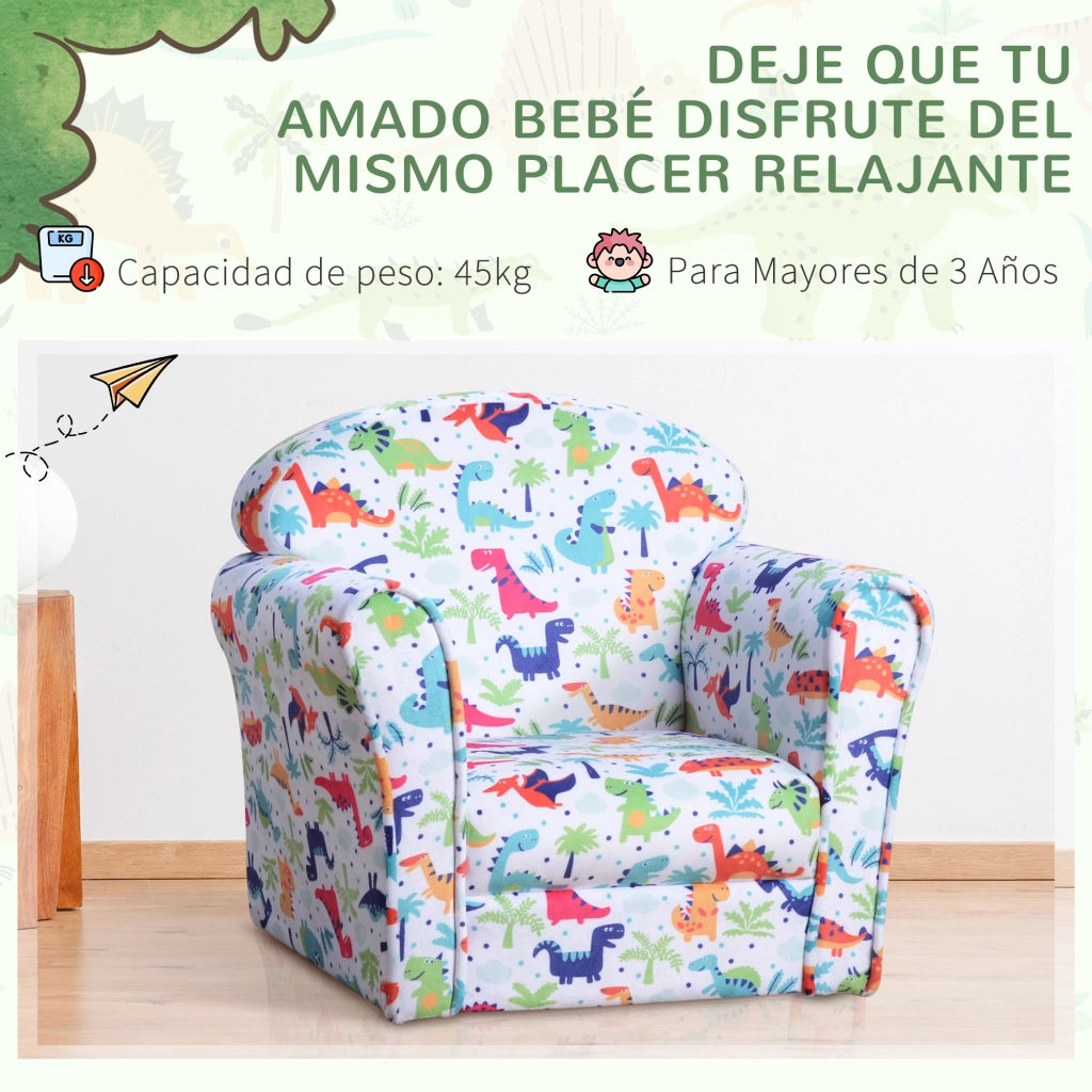 Poltrona per Bambini Dinosauri ¨C Zephmum ¨C Multicolore 50x39x44 cm