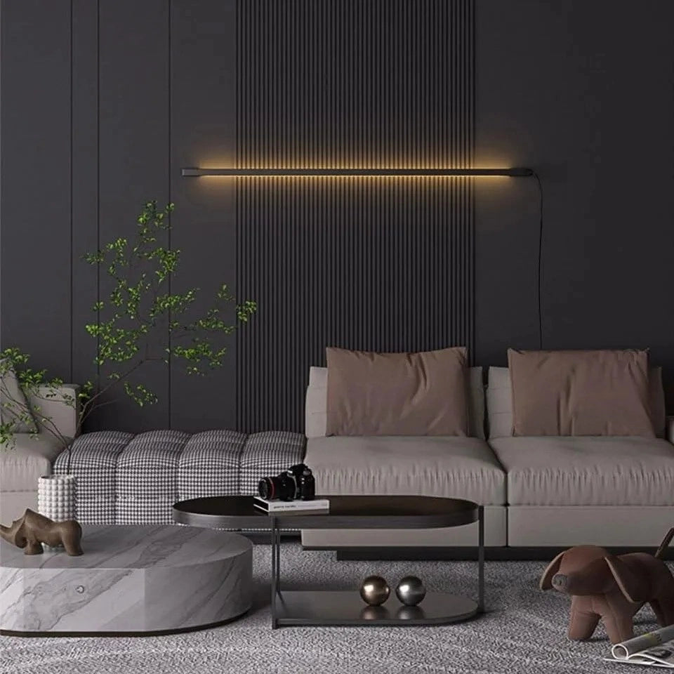 Applique Da Parete Led Lhj065-w 120cm Black