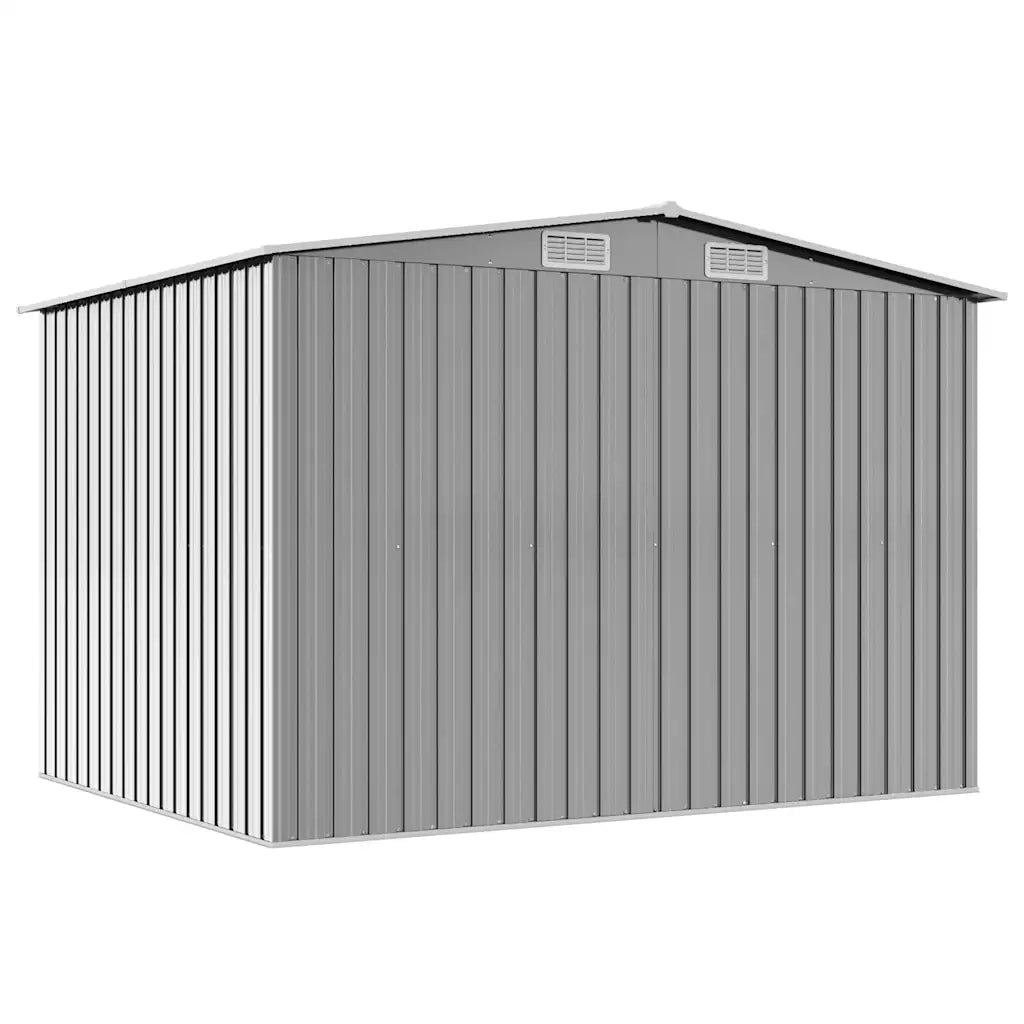 Capanno per Attrezzi in Metallo Grigio 257x205x178 cm 42907