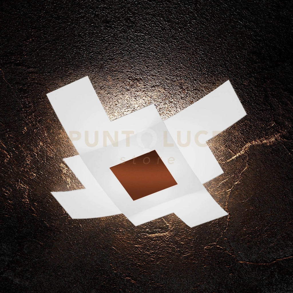 TETRIS COLOR APPLIQUE-PLAFONIERA D.75 CM. 4 LUCI CORTEN 1121-75-CO