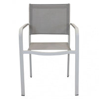 Sedia da Giardino Zante Impilabile 56x60x84 h cm in Textilene Tortora