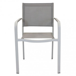 Sedia da Giardino Zante Impilabile 56x60x84 h cm in Textilene Tortora