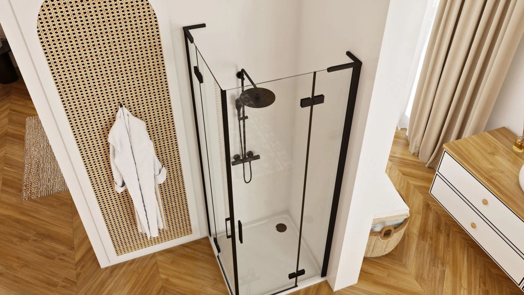 Cabina Doccia Rea Hugo Double Black 80x80