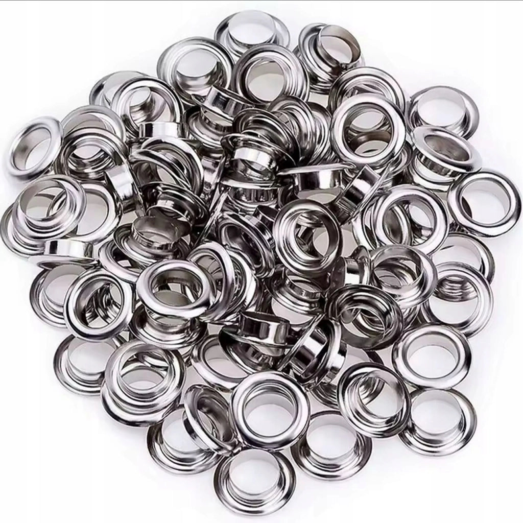 Set Occhielli Metallo 12mm ProKit – 100 Pezzi con Punzonatrice e Rivettatrice