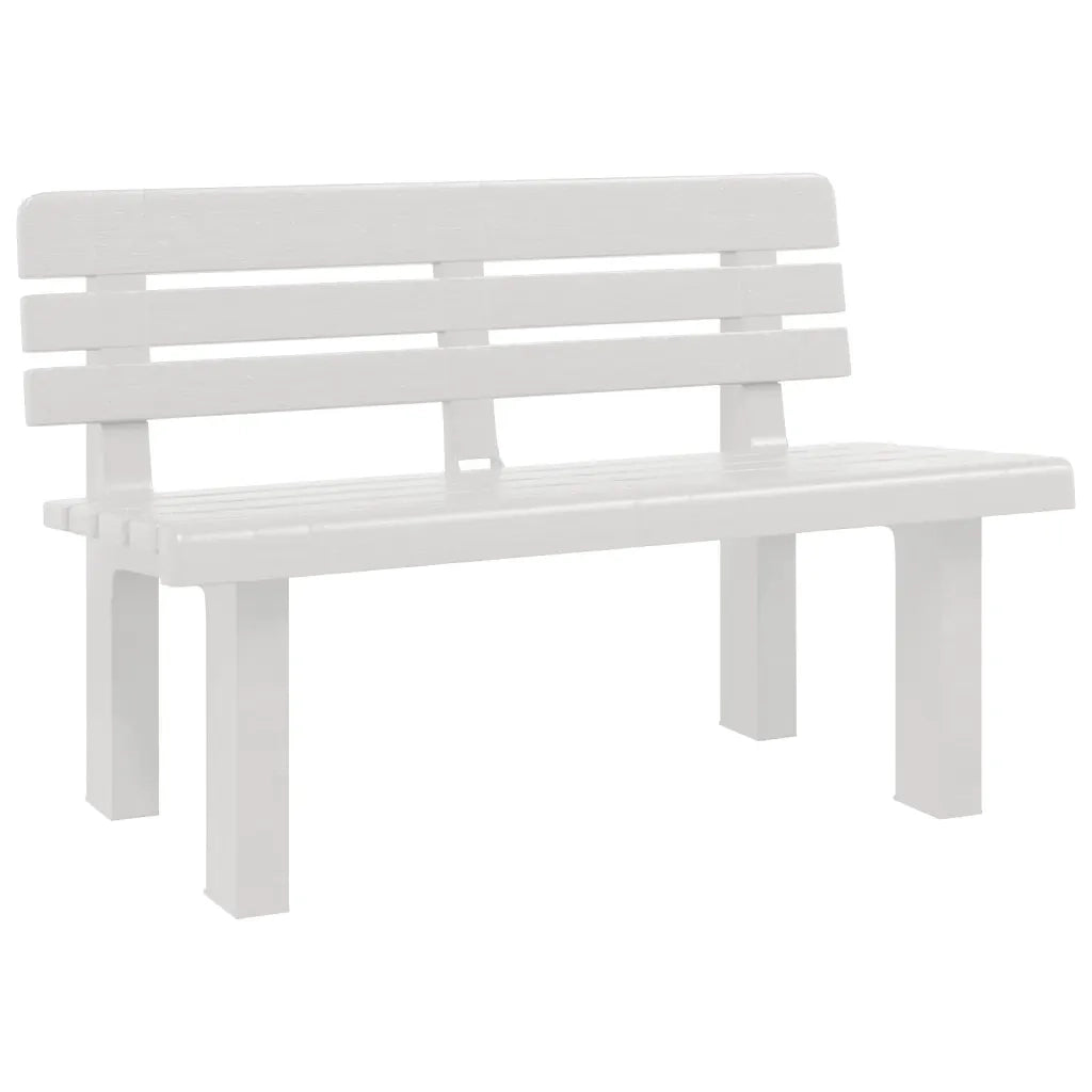 Panchina da Giardino Bianca 110x52x71 cm in Polipropilene 4009379