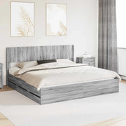 Struttura del letto con stoccaggio e testata Grigio Sonoma 3414280