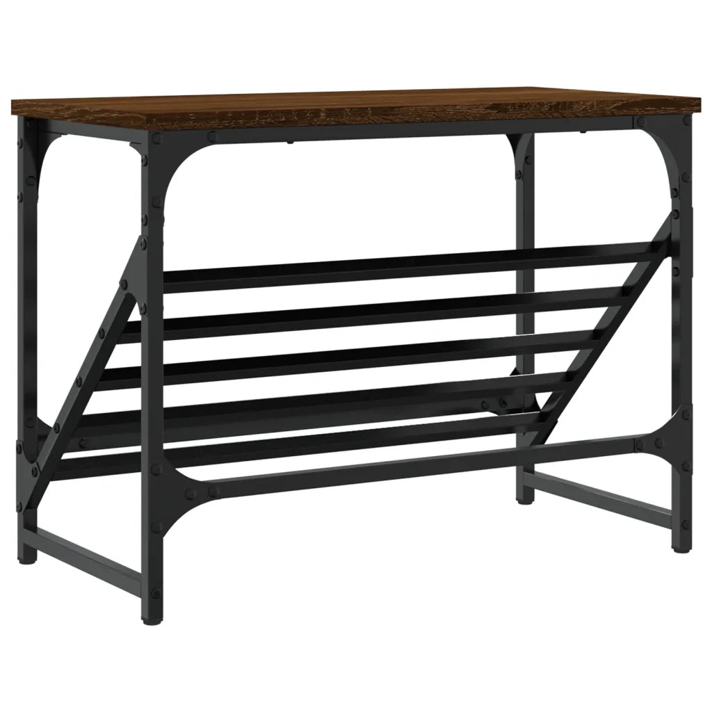 Scarpiera-Scaffale per scarpe Rovere Marrone 60x30x45 cm in Legno Multistrato