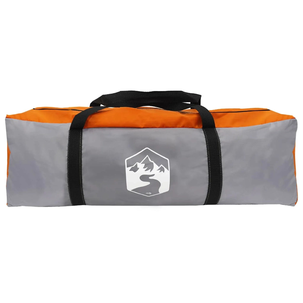Tenda Capanna Grigio e arancione 6 persone Poliestere e Acciaio 42028585