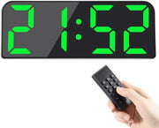 Cronografo Digitale da Parete 9,5 Pollici Schermo Grande, Orologio Digitale con Telecomando, Cronografo da Parete con Conto alla Rovescia, Tempo, Data, Temperatura, per Sala da Pranzo, Cucina, Ufficio, Palestra (Verde)