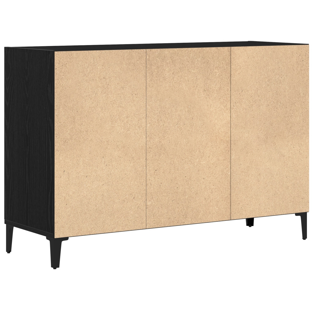Sideboard Nero Quercia  103,5x35x70 cm in Legno ingegnerizzato
