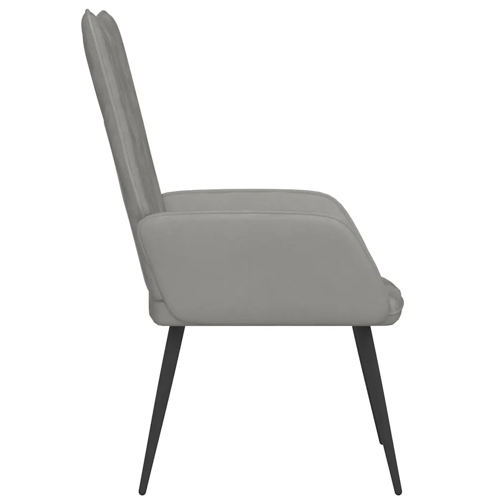 Poltrona Relax Grigio Chiaro in Velluto cod mxl 25274