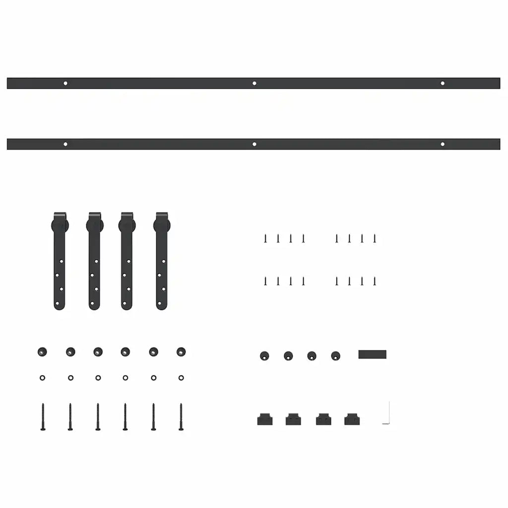 Kit Anta Scorrevole Armadio in Acciaio al Carbonio 113 cm