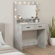 Tavolo da Trucco con cassetto Grigio cemento 79 x 41 x 135 cm 865085
