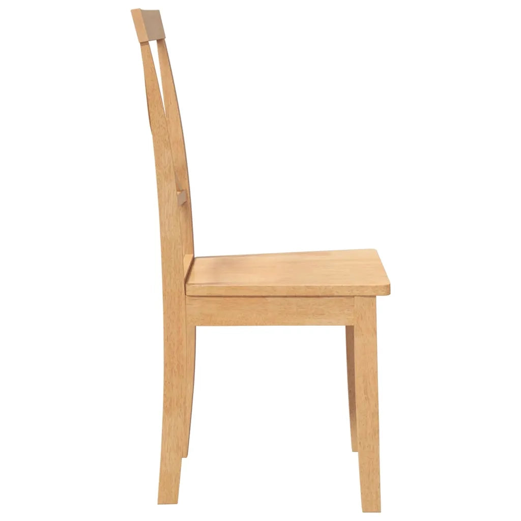 vidaXL Sedie da Pranzo 2 pz in Legno Massello di Hevea