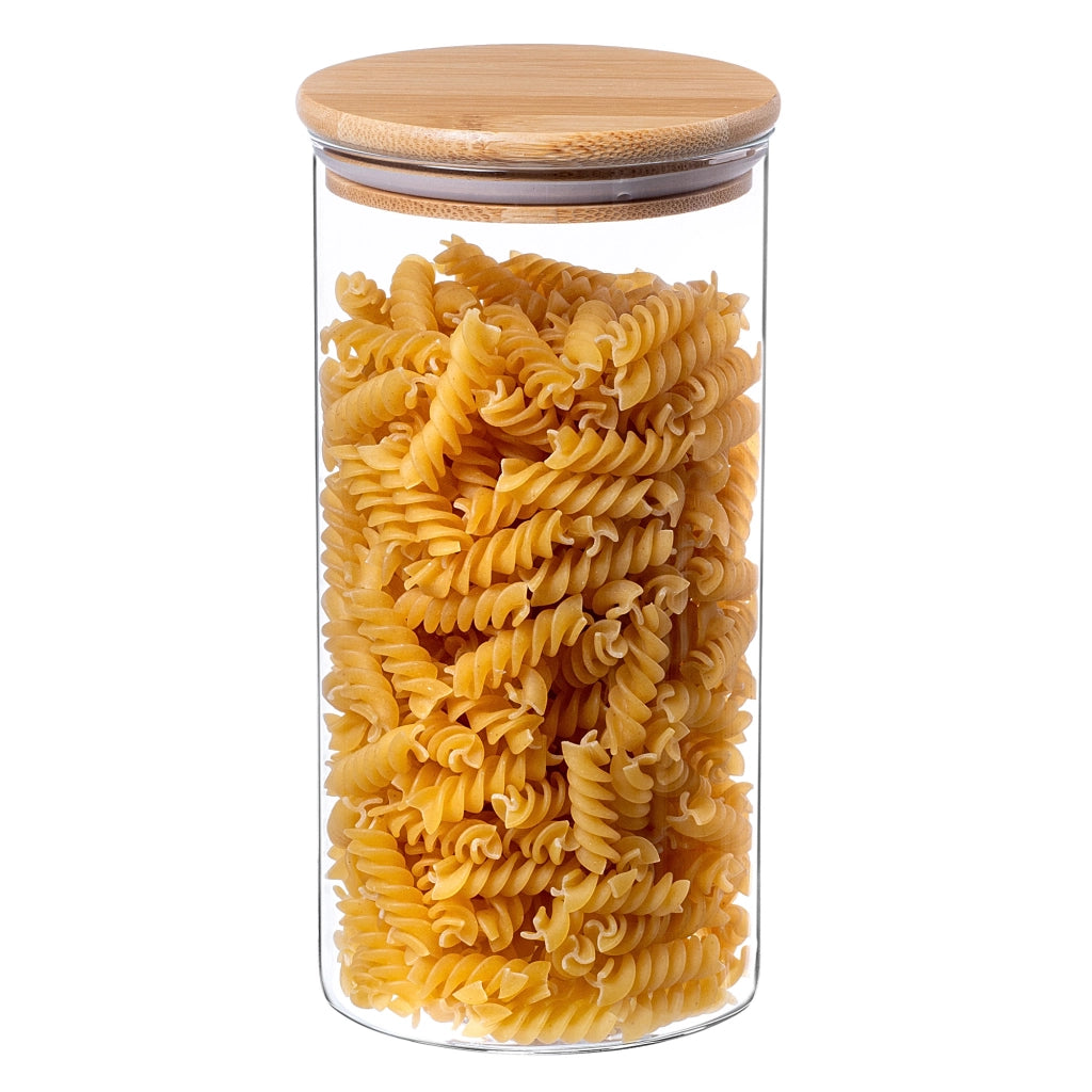 Contenitore per alimenti KADAX, barattolo in vetro per pasta e spezie con coperchio, 1,4 litri.