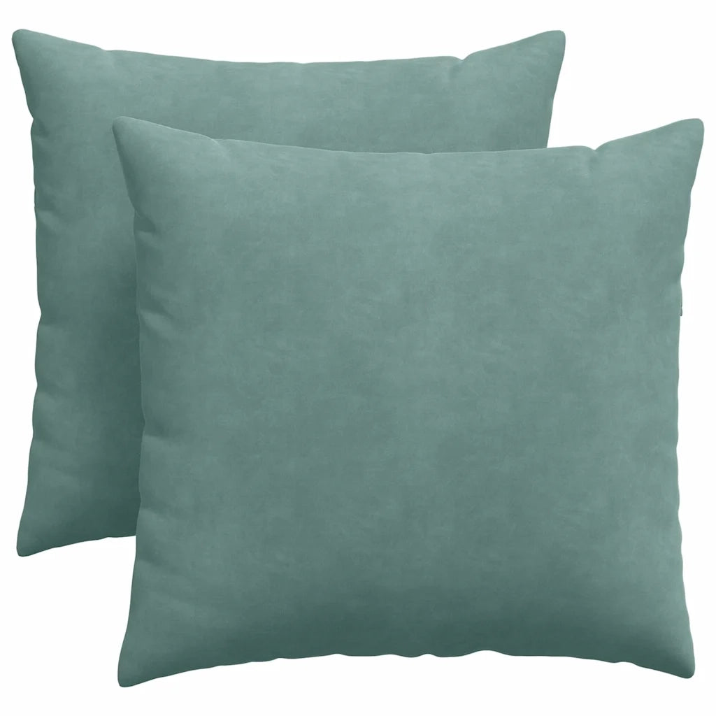 Cuscini da Divano 2 pz | Cuscini per sedie Verde Mare 45 x 45 cm Tessuto in Cords
