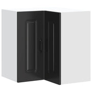 Pensile angolare da cucina 57 x 57 x 60 cm ampio spazio contenitivo stile moderno legno composito nero 02_0050023