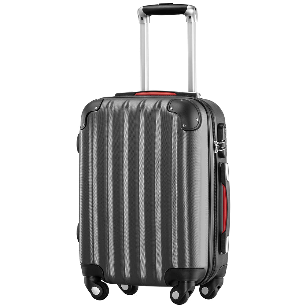 Set 3+1 Valigie Rigide Abs Trolley Easy Roll con Beauty Case e Lucchetto Grigio