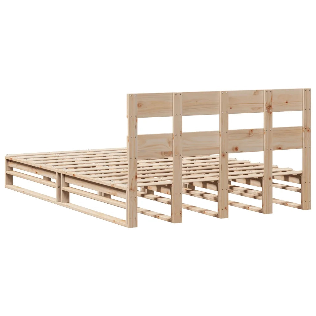 Letto senza Materasso 150x200 cm in Legno Massello di Pino 3302297