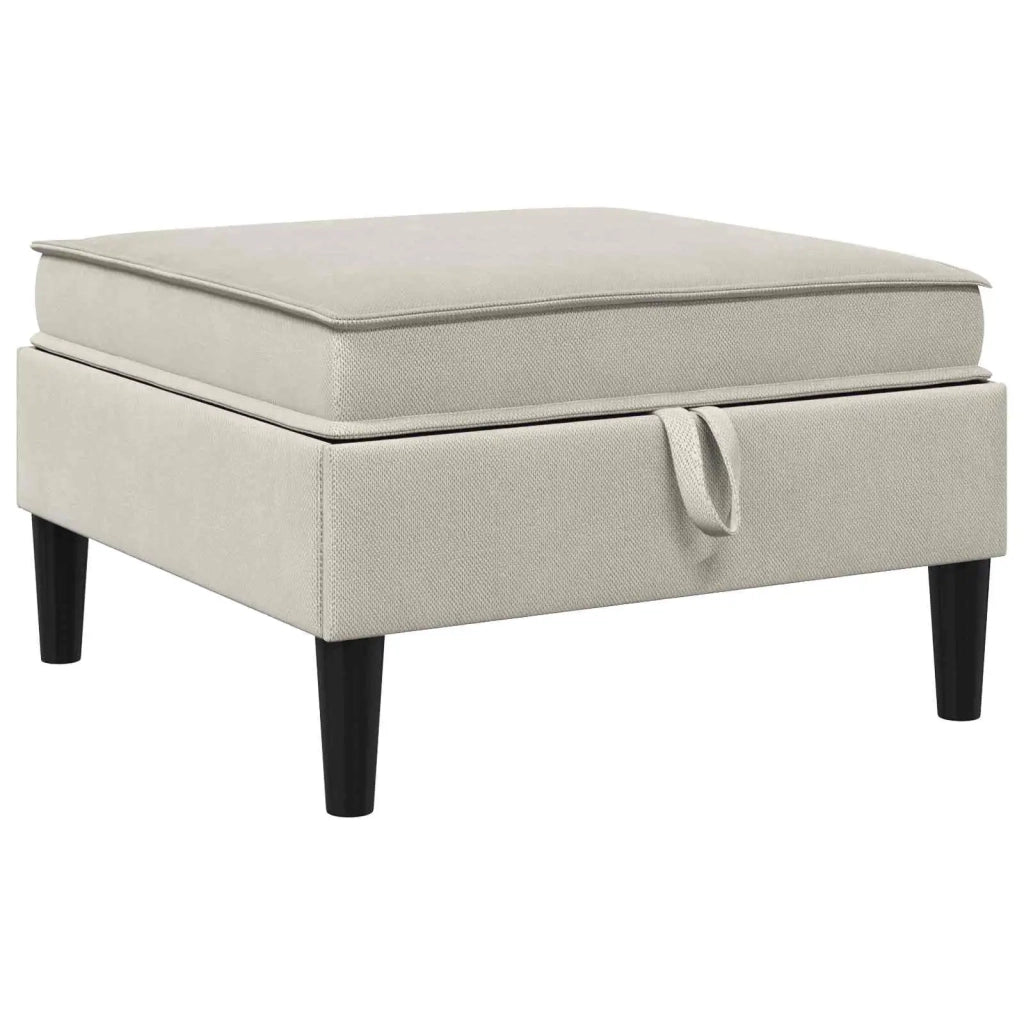 Pouf con Storage Avena Velluto