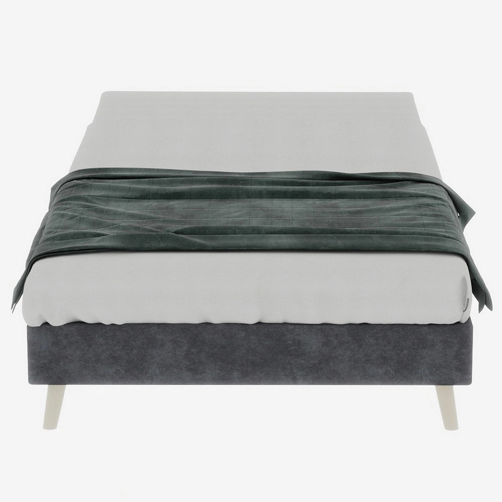 Letto Matrimoniale in Velluto ¨C MINIMAL ¨C Grigio 160x200