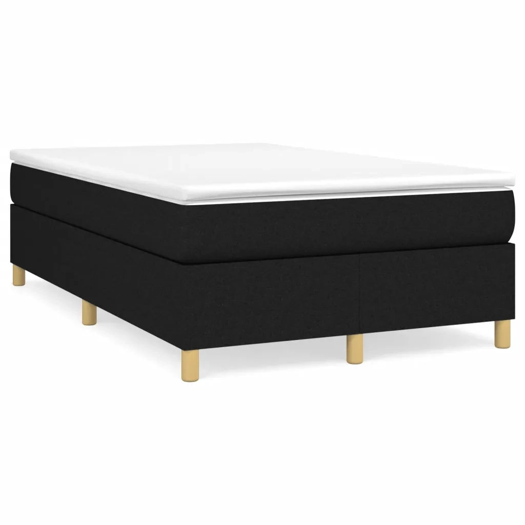 Struttura Letto a Rete a Molle-Giroletto Nero 120x200 cm Tessuto 583108