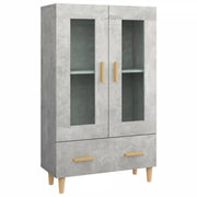 Credenza | Madia | Buffet da pranzo | Armadio da pranzo Grigio Cemento 70x31x115 cm in Legno Multistrato