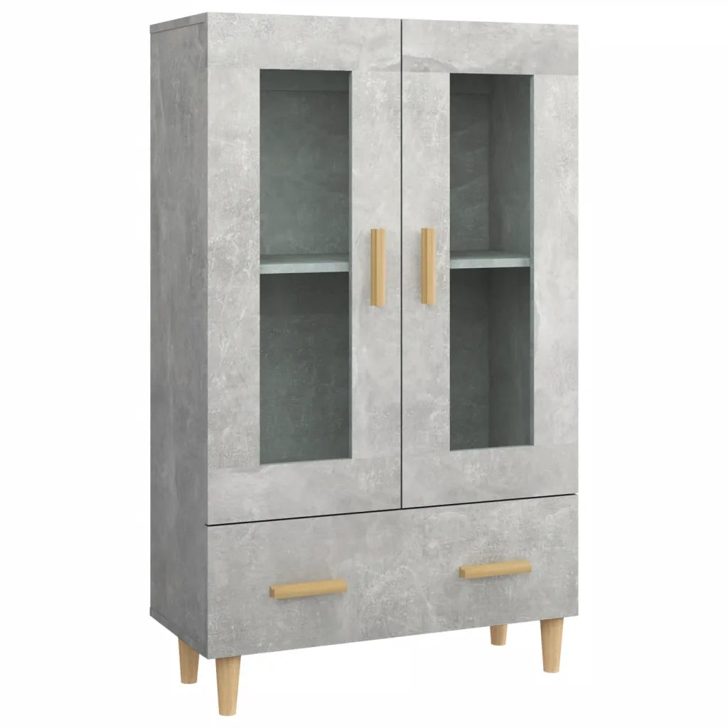 Credenza | Madia | Buffet da pranzo | Armadio da pranzo Grigio Cemento 70x31x115 cm in Legno Multistrato