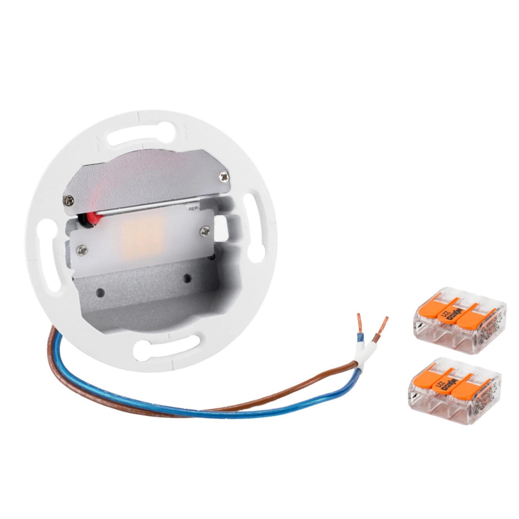 Faretto segnapassi LED incasso 4W 3000K dimmerabile luce per interni scale gradini ingresso Tondo Nero 230V