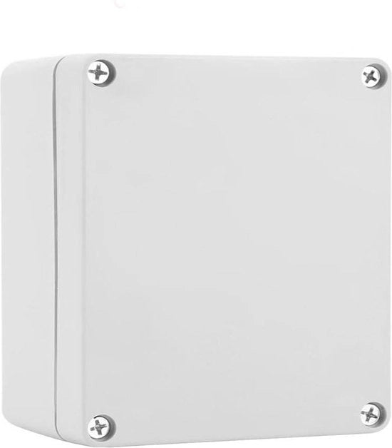 Cassa di collegamento esterna IP65 per telecamera - 175 x 175 x 100 cm - Collegamento cavo stradale - Abitacolo di montaggio - Bianco
