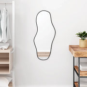Specchio da Parete-Specchio a Muro-Specchio Decorativo Nero 80x35 cm