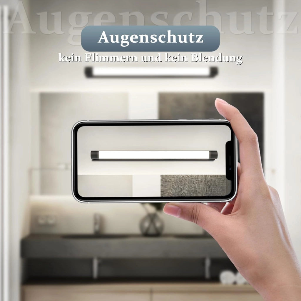 ZMH Applique da Parete LED  50cm 10W Colore Nero 4000K per Specchio da Bagno Illuminazione Moderna per Mobili da Cantina