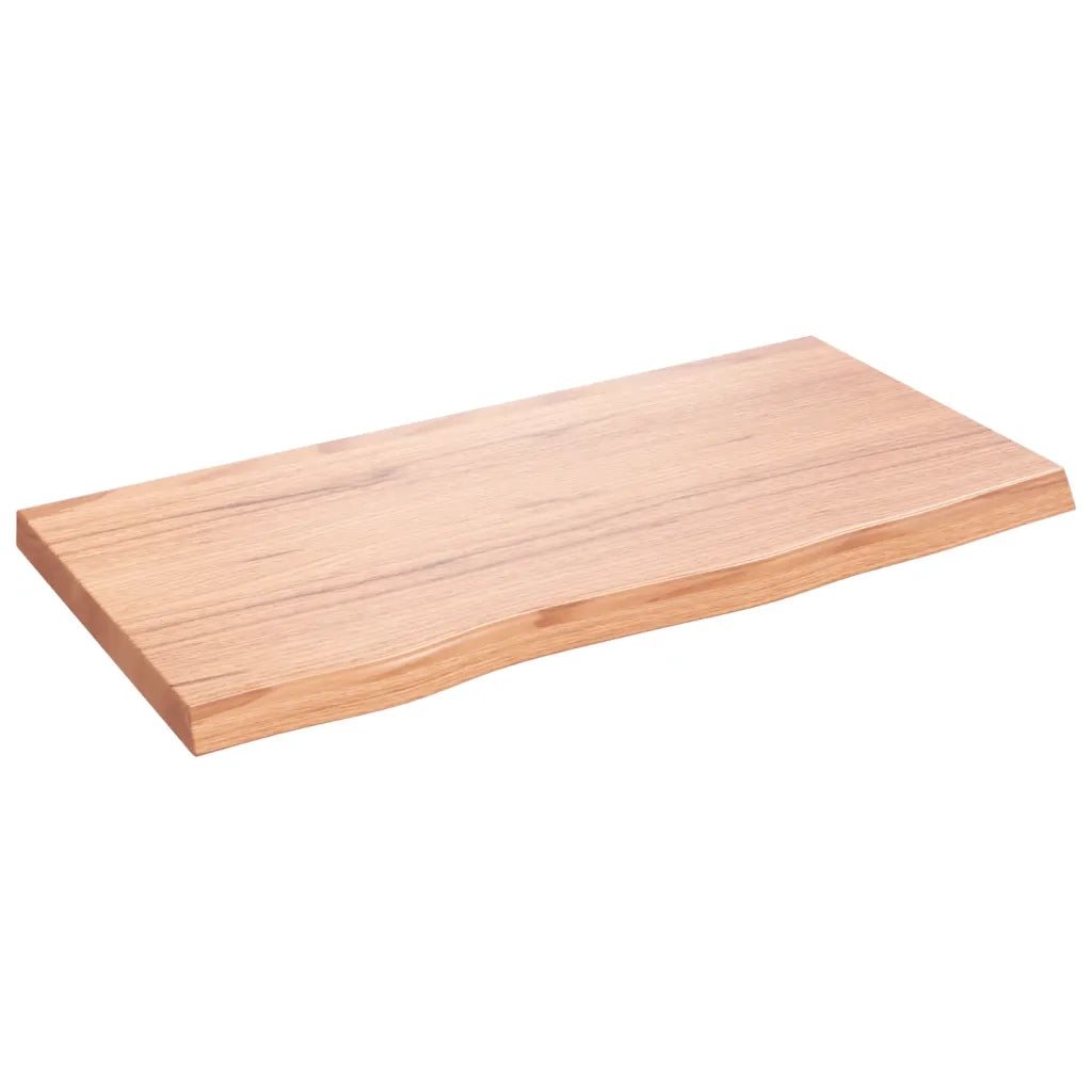 Piano Bagno Marrone 80x40x(2-4) cm Legno Massello Trattato 3156117