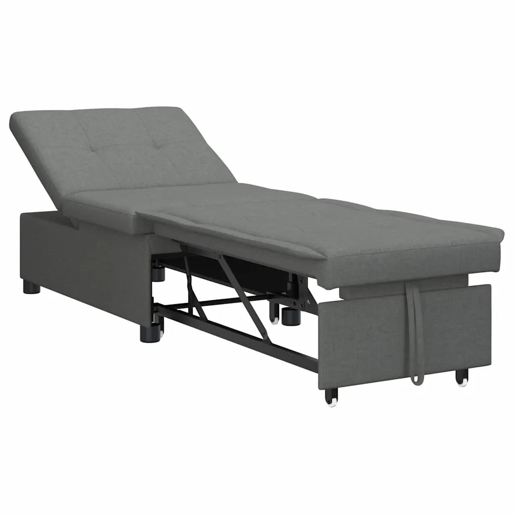 Divano Letto Estraibile Grigio scuro 194 x 50 x 82 cm Tessuto 42008583