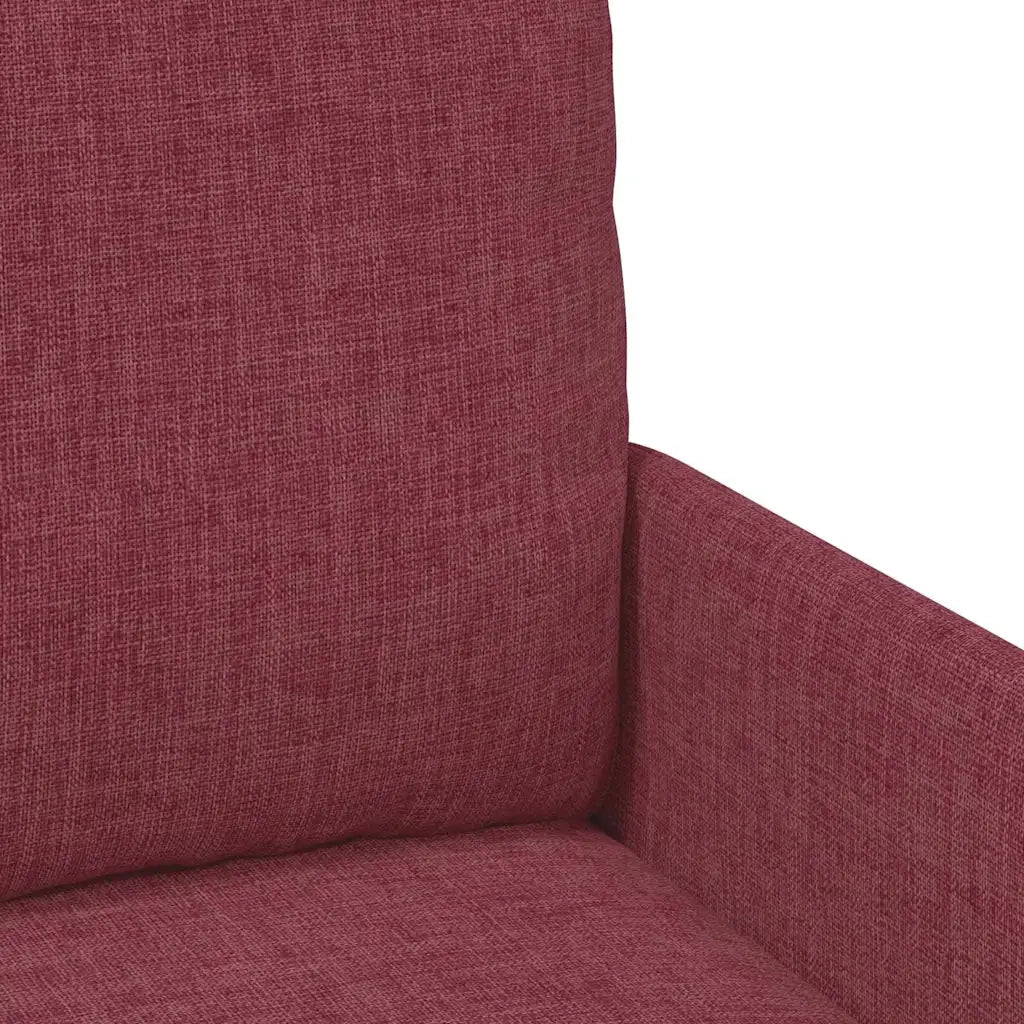 Divano | Divano da soggiorno | Sofa con cuscino 110cm Rosso Vino Legno compensato