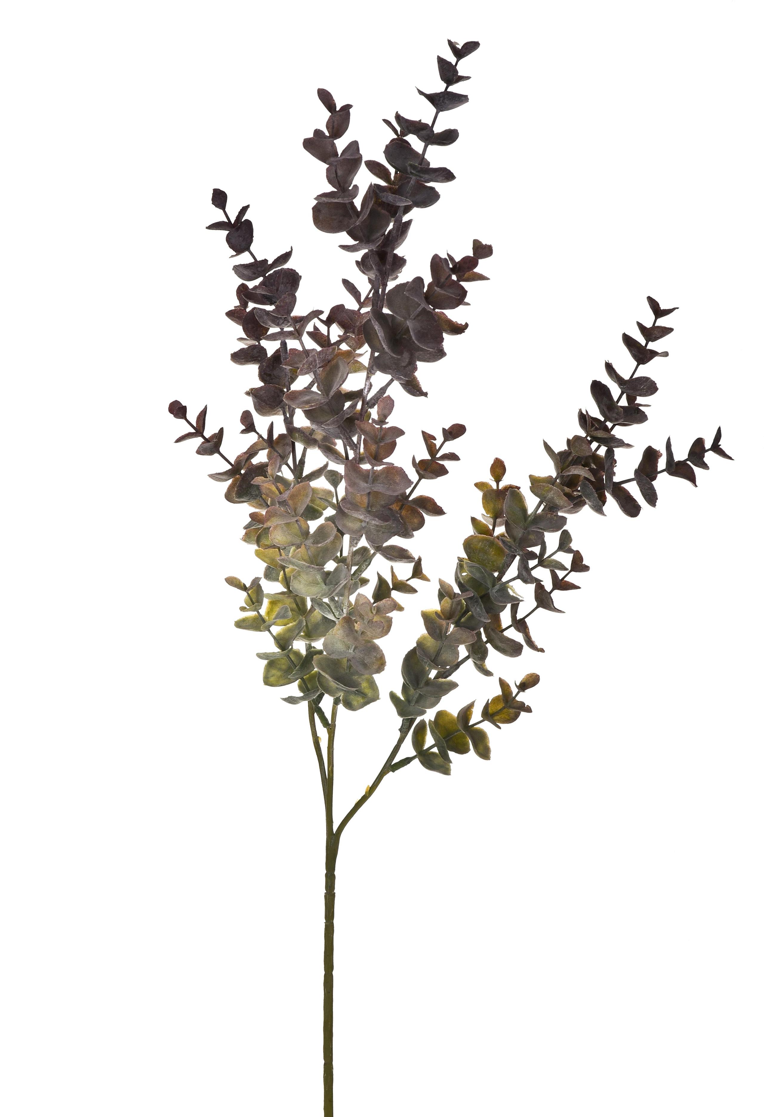 Set 6 Rami di Eucalipto Artificiale Composto da 3 Diramazioni Altezza 67 cm Verde