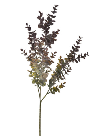 Set 6 Rami di Eucalipto Artificiale Composto da 3 Diramazioni Altezza 67 cm Verde