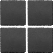 Set di alimentazione per rettili a 4 posti - Piastra naturale di pietra - Piastrine antiscivolo - 10x10 cm - Cura dei rettili - Sottopiede - Materiale ecologico - Piattaforma per rettili