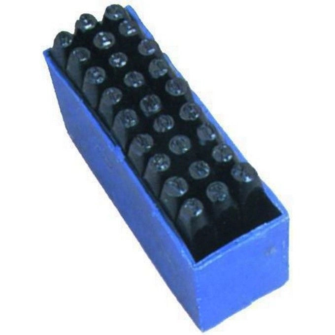 Vigor 4031008 Punzoni per Lettere in Acciaio 25 Pezzi 8 mm in Scatola di Plastica colore Nero