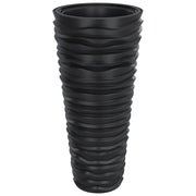 Fioriera | Cassetta per fiori | Vaso con Interno Rimovibile Antracite 18/45 L PP Scanalato