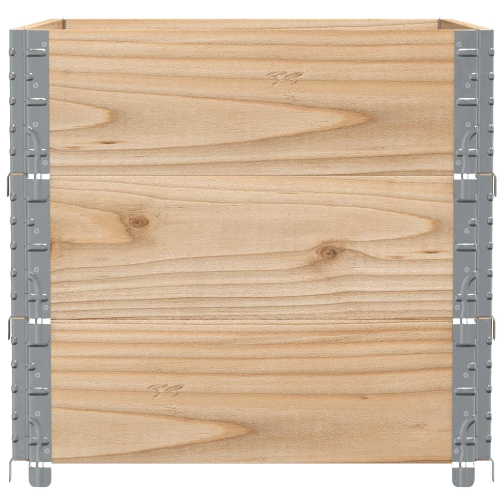 Vassoio per fioriera aiuola rialzata piante fiori terrazza giardino 80 x 60 cm legno massello di pino marrone 02_0037875