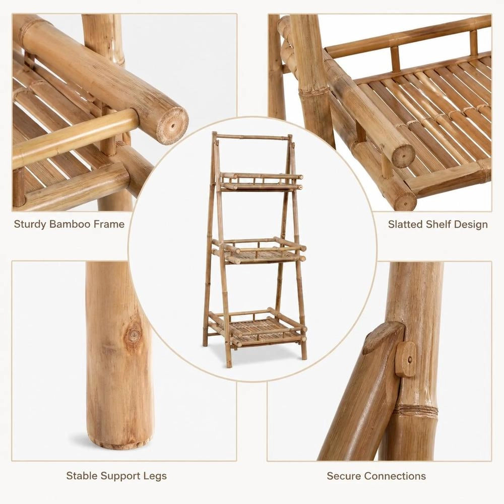 Bamboo Plant Stand With 3 Shelves