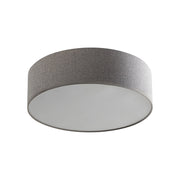 Vivien Plafoniera Cilindrica 48cm - Lampada da Soffitto in Tessuto Grigio con Attacco E27, Classe I, IP20, Design Moderno - Rossini Group