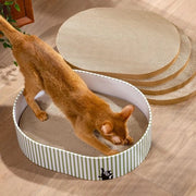 Krabbastro per Gatti, Cassetto per Gatti con 4 Astri per Krabbing con Materiali Robusti per una Flessibilità Totale, Protegge i Mobili, Ideale per i Gattini, Grande