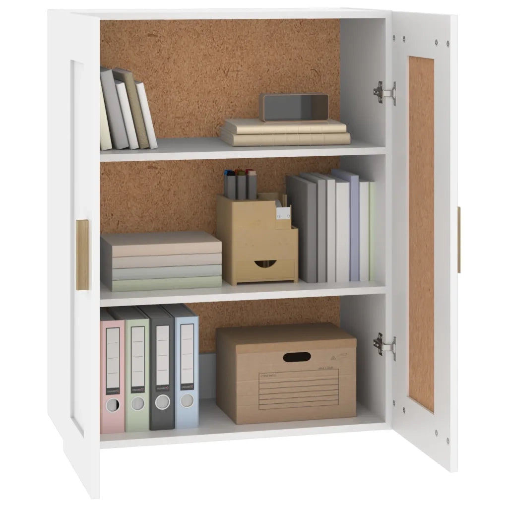 Mobile a Parete Bianco 69,5x32,5x90 cm in Legno Multistrato 812294