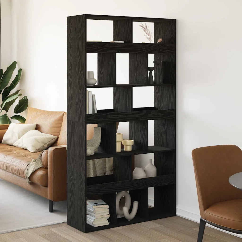 Armadio per Libri 2 pcs Rovere Nero 100 x 33 x 93.75 cm